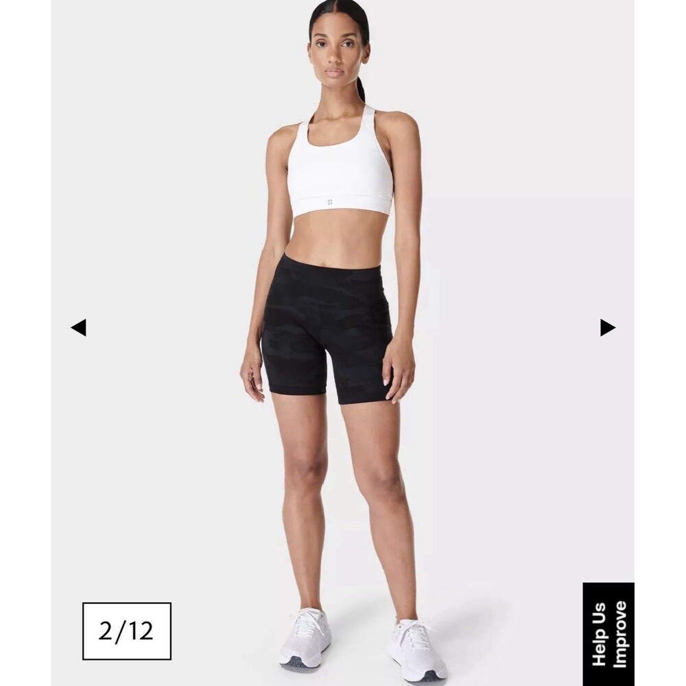 Sweaty Betty Power 6" Biker Shorts in Black Sz Lg - Picture 5 of 5